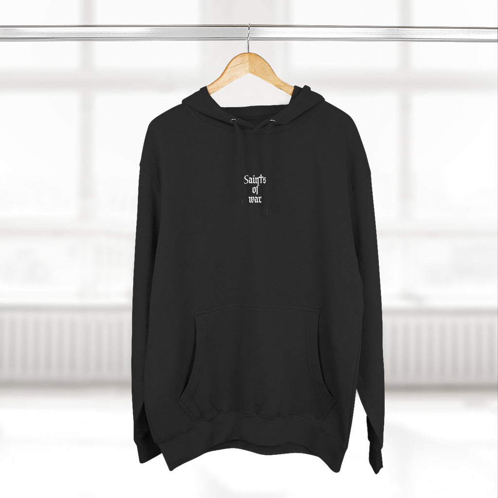 Defend Us in Battle Three-Panel Fleece Hoodie, Gothic Hoodie, Unisex Sweatshirt, Casual Wear, Streetwear, Gift for Him/Her