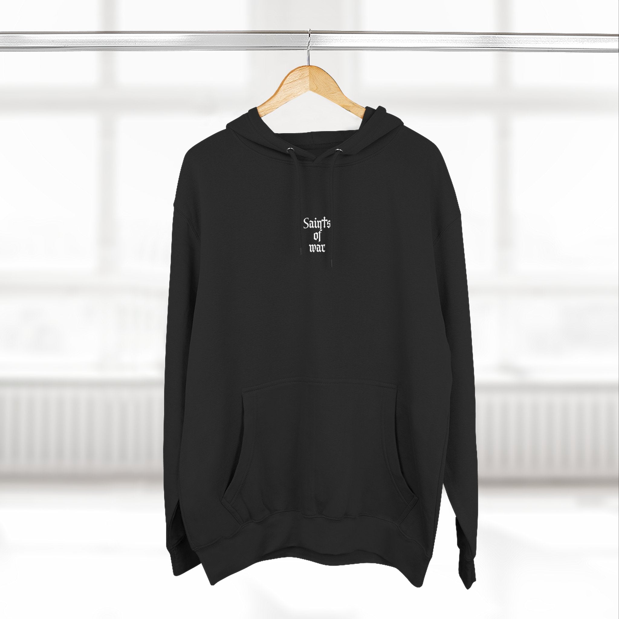 Defend Us in Battle Three-Panel Fleece Hoodie, Gothic Hoodie, Unisex Sweatshirt, Casual Wear, Streetwear, Gift for Him/Her